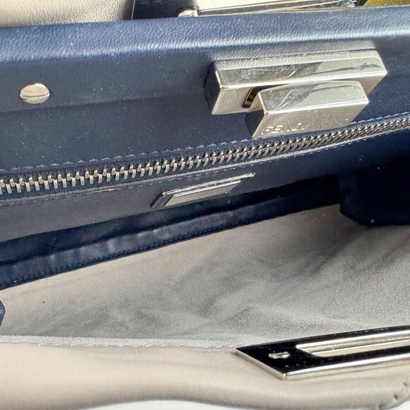 Auth FENDI Peekaboo Medium Handbag Shoulder Bag Multicolor Leather - z4375 - Picture 11 of 14